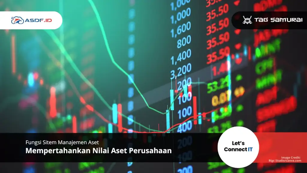 Gambar stock market untuk mengilustrasikan fungsi aplikasi asset management system untuk mempertahankan nilai aset perusahaan.